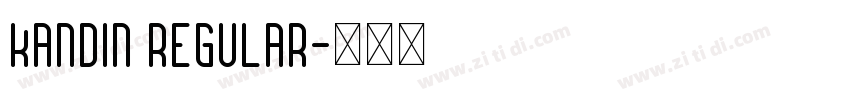 Kandin Regular字体转换